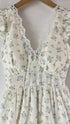 Vintage V Neck Design Midi Dress